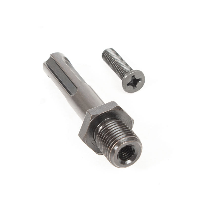 Detalle de la rosca 1/2 pulgada 20 UNF y tornillo de fijación M6 del adaptador RATIO.