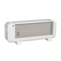 Radiador de mica FM BM-15 blanco de 1500W con termostato regulable y diseño compacto horizontal para suelo.