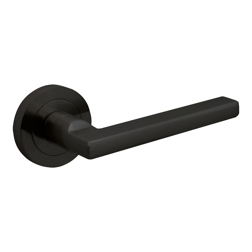Manilla de diseño minimalista con roseta circular Jandel SV-200 negro mate