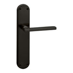 Manilla para puerta con placa rectangular larga Jandel SV-200 negro mate