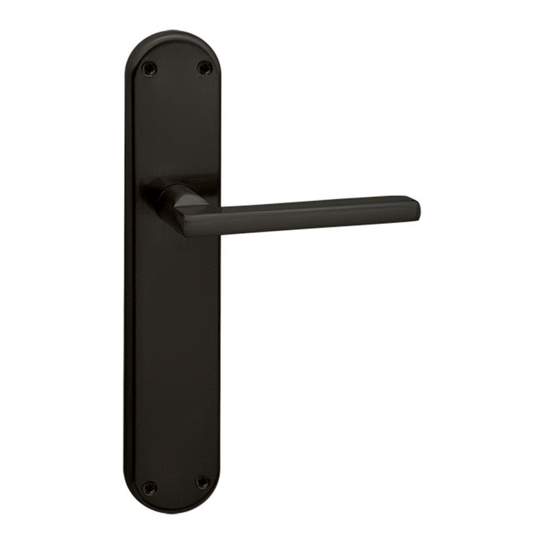 Manilla para puerta con placa rectangular larga Jandel SV-200 negro mate