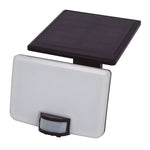 Foco solar LED DUOLEC Luna negro con panel solar superior y sensor de movimiento