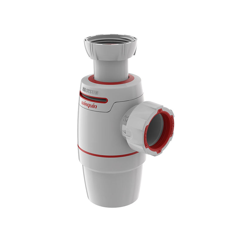 Sifón para lavabo Wirquin Neo Air Ø32mm con sistema de cierre rápido Quick Safe de un cuarto de vuelta.