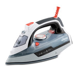 Plancha de vapor UFESA PV3285 Power 2800W en color blanco y gris con detalles en rojo.