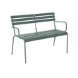 Banco de Jardín Metálico 114x56x79cm con Reposabrazos