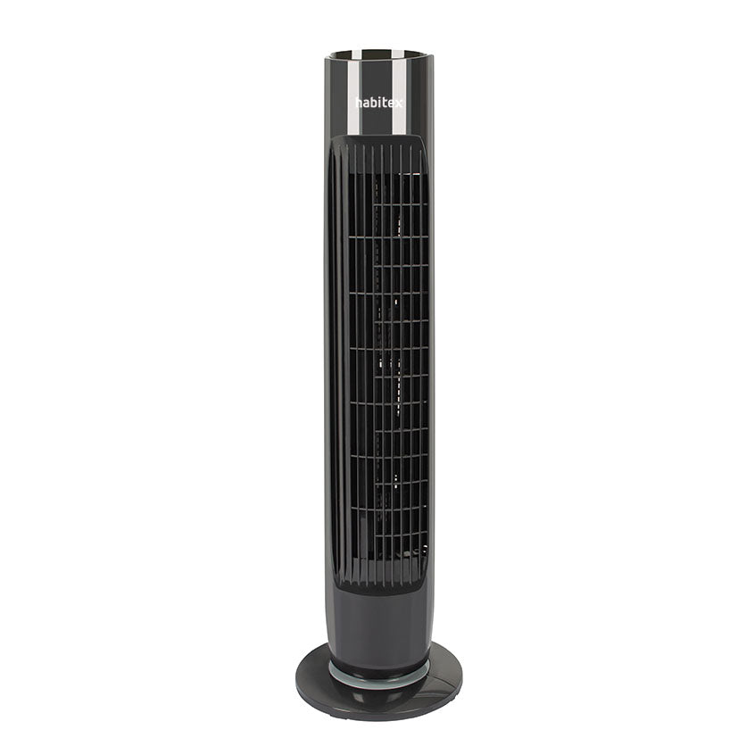 Ventilador de torre Habitex VT50 color negro diseño vertical elegante 78 cm altura