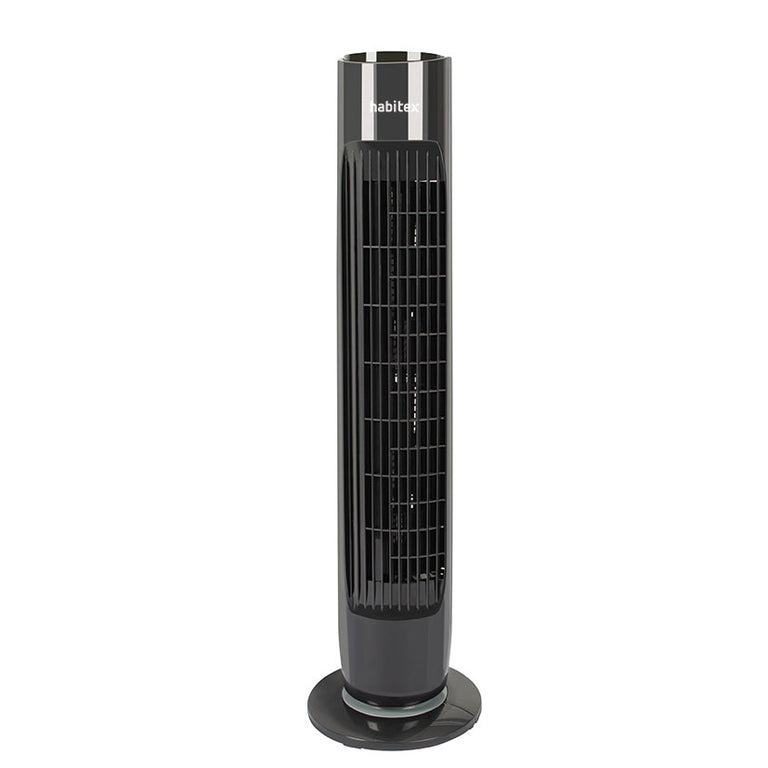 Ventilador de torre Habitex VT50 color negro diseño vertical elegante 78 cm altura