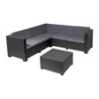 Conjunto de Jardín Oasis Grafito - Sofá Rinconero 5 Plazas