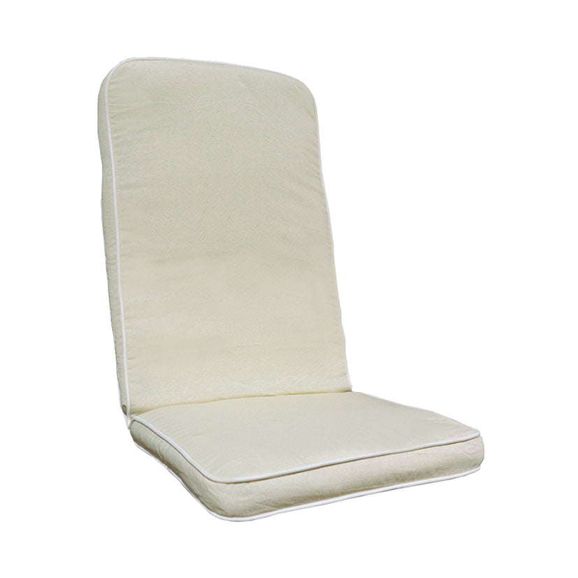Cojín para silla de posiciones respaldo bajo color crudo 100x45 cm