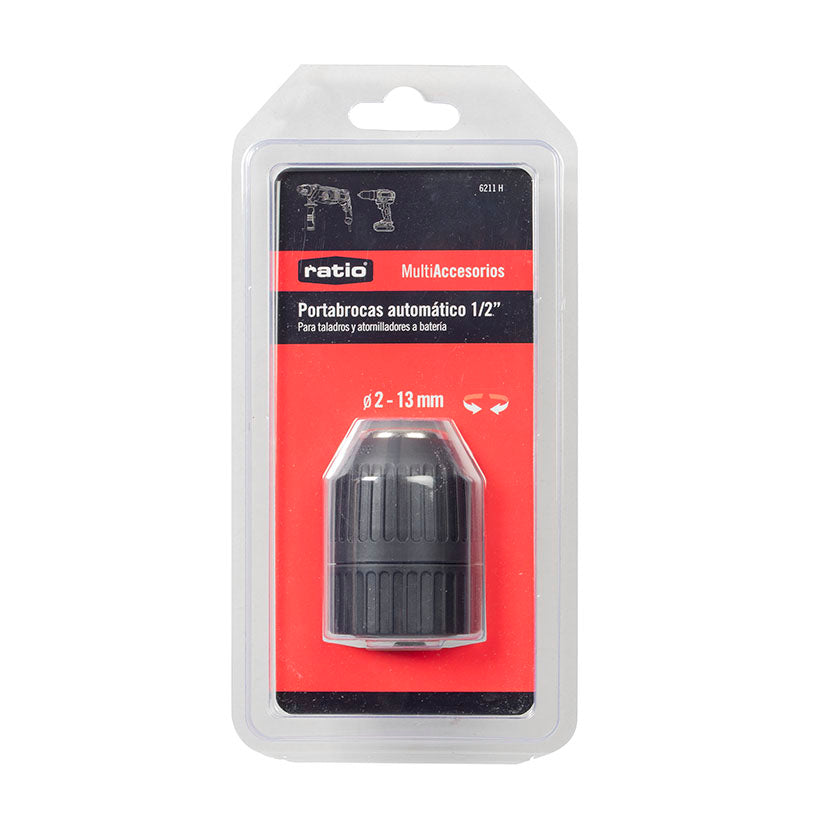 Presentación en blister del portabrocas automático RATIO 6211 para taladros y atornilladores