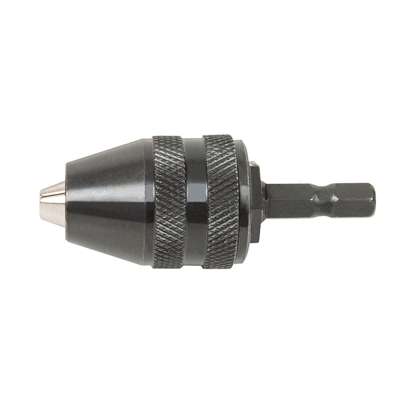 Vista lateral del portabrocas de sujeción rápida RATIO con capacidad de 0,5 a 8 mm.