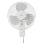 Ventilador de pared Habitex VTP40 blanco con rejilla de seguridad y panel de control frontal