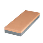 Piedra de afilar combinada naranja y gris de corindón para rectificado de herramientas.