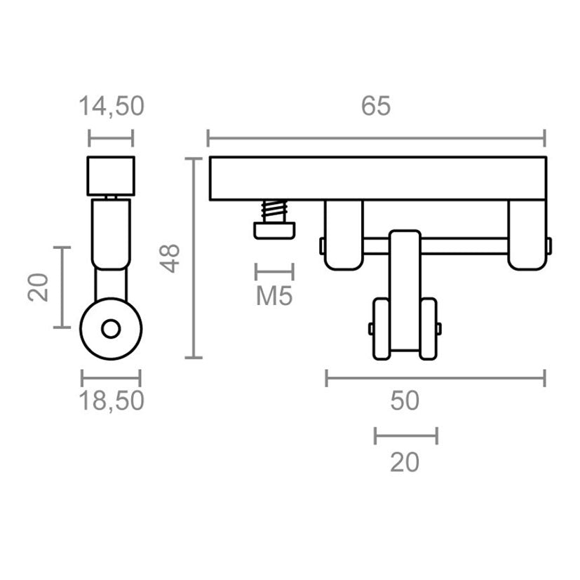 Polea Corredera Pérgola Micel Tld21 Micel — Parasoles y Pérgolas