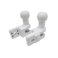 Juego de dos soportes blancos MICEL TLD01 para barandilla de toldo stor en aluminio