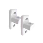 Juego de dos soportes de pared para brazo de toldo MICEL TLD02 en aluminio blanco.