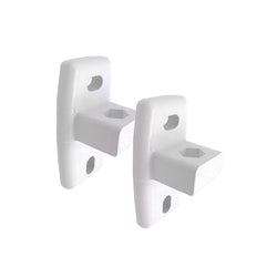 Juego de dos soportes de pared para brazo de toldo MICEL TLD02 en aluminio blanco.