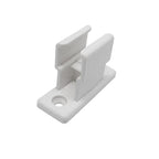 Pinza de sujeción blanca MICEL TLD07 para manivela de toldo fabricada en nylon resistente.