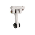 Polea corredera blanca MICEL TLD21 de 60mm para riel de pérgola con doble rodamiento.