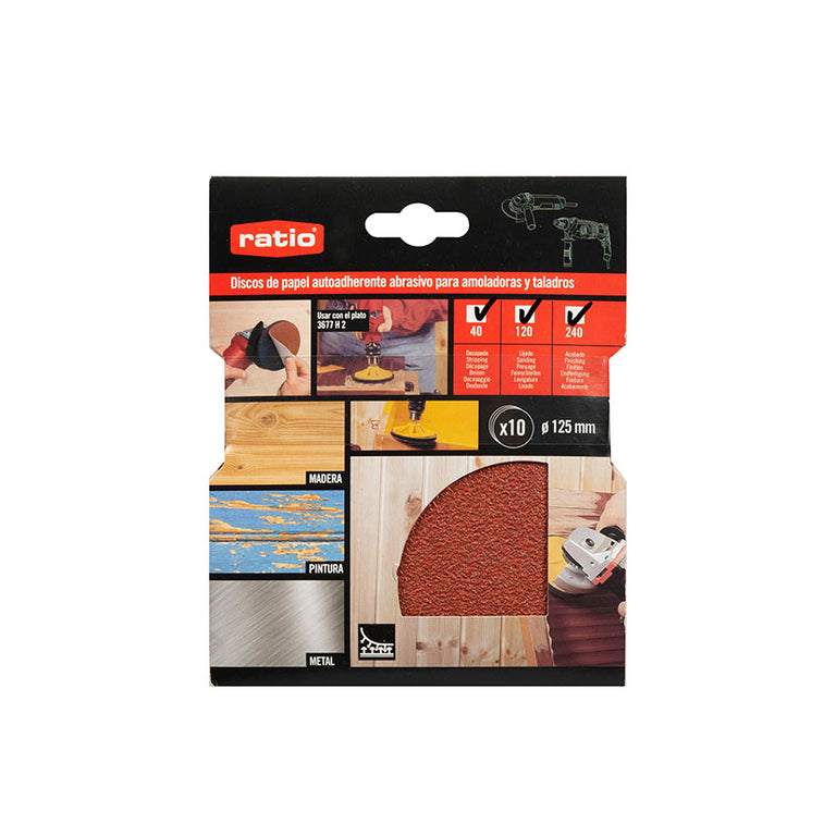 3633. Ø 125 Mm. Usar con el Plato Lijador 3677h2. Ratio — Discos Abrasivos y de Pulir
