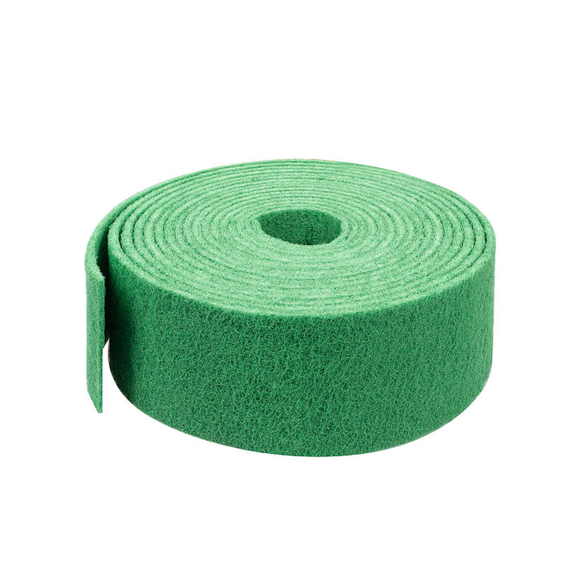 Rollo abrasivo no tejido verde RATIO grano universal para limpieza de superficies y óxido.