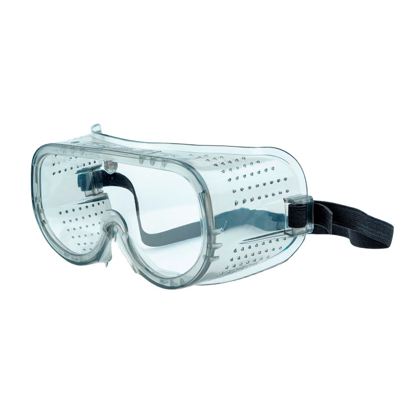 Gafa de protección integral Fusionna Amplivision Pro Aer 1775 con ocular panorámico transparente y banda elástica.