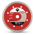 Disco de diamante RUBI TCR 115 SuperPro para corte de gres porcelánico, diámetro 115mm y espesor 1.4mm.
