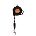 Sistema anticaídas retráctil SAFETOP MAXIROLL con cable de acero y absorbedor de energía para seguridad en altura.
