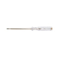 Destornillador buscapolos RATIO 1664H2 de 3,5x190 mm con mango transparente y punta plana.