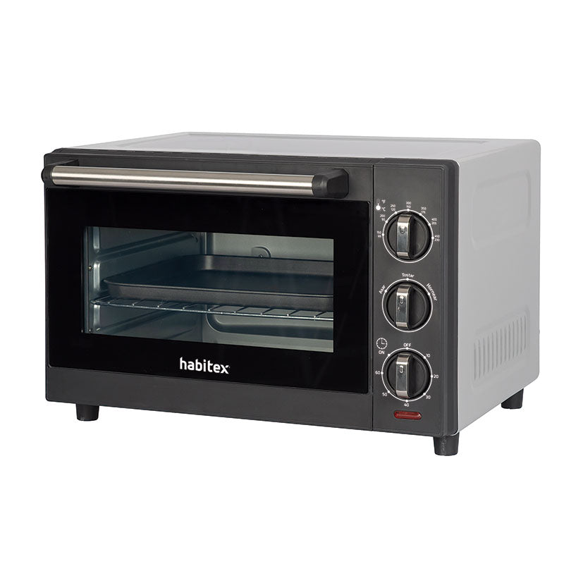 Horno eléctrico Habitex CC11022 de 22 litros y 1500W en color plata y negro
