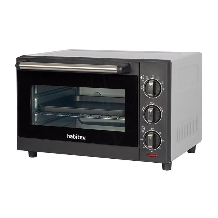 Horno eléctrico Habitex CC11022 de 22 litros y 1500W en color plata y negro