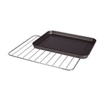 Accesorios incluidos para horno Habitex: bandeja de horneado negra y rejilla metálica