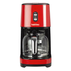 Vista frontal cafetera Habitex CV9010R con botones de encendido y función de café intenso.