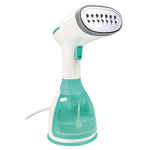 Plancha de vapor vertical JOCCA 5926 blanca y verde con depósito de agua transparente