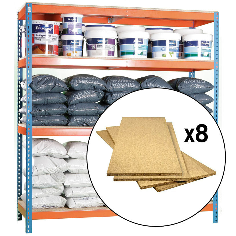 Estanteria Metalica Habitex Kit Mega 45 2000x1500x450mm 400kg Carga Por Balda Industrial