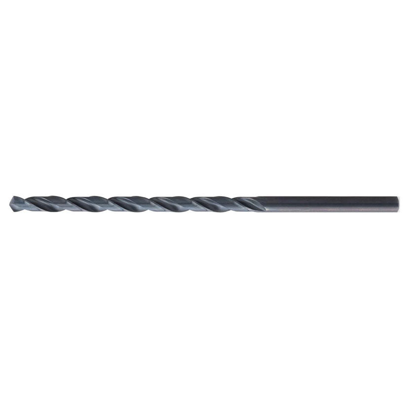 Broca para metal serie larga RATIO 6298 en acero rápido HSS con acabado pavonado.