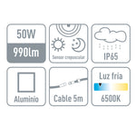Foco Solar Led Duolec Mercurio Duolec — Lámparas Exterior