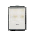 Vista frontal del proyector LED solar Mercurio con indicador de carga