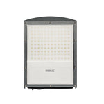 Vista frontal del proyector LED solar Mercurio con indicador de carga