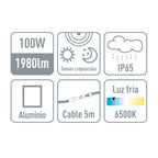 Foco Solar Led Duolec Mercurio Duolec — Lámparas Exterior