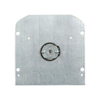 Mecanismo posterior de la placa de cerradura MOIA Serie 400 mostrando el sistema de fijación.
