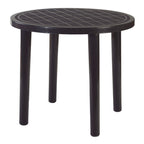 Mesa de exterior RESOL Tossa gris volcánico fabricada en material reciclado de 86 cm de diámetro.