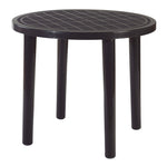 Mesa de exterior RESOL Tossa gris volcánico fabricada en material reciclado de 86 cm de diámetro.