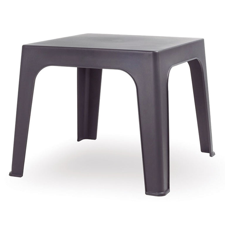 Mesa de resina RESOL Mónaco color gris volcánico de diseño monobloc para jardín y exterior