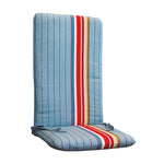 Cojín multiposiciones alto serie 220 con respaldo y asiento acolchado diseño rayas.