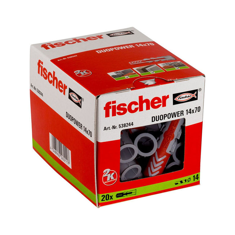 Taco Fischer Duopower de dos componentes en color rojo y gris con diseño inteligente