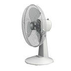 Ventilador de sobremesa Habitex SO40 color blanco con rejilla de seguridad y 3 aspas