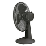 Ventilador de sobremesa Habitex SO40 color negro con base circular y botones de control