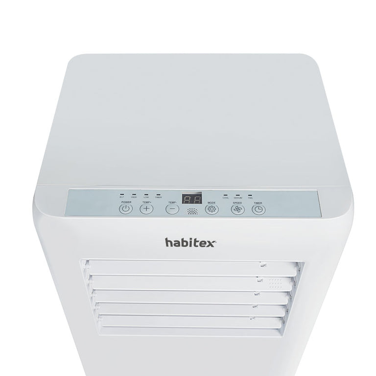 Panel de control digital superior del aire acondicionado Habitex AC7000 con botones táctiles