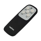 Mando a distancia ergonómico Habitex con botones de control para velocidad, temporizador y oscilación.